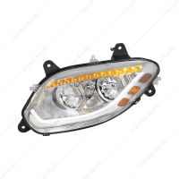 Chrome 86 LED Headlight For 2018-2025 International LT- Driver
