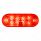 10 LED 6" Oval Light (Stop, Turn & Tail) With Heated Lens - Red LED/Red Lens