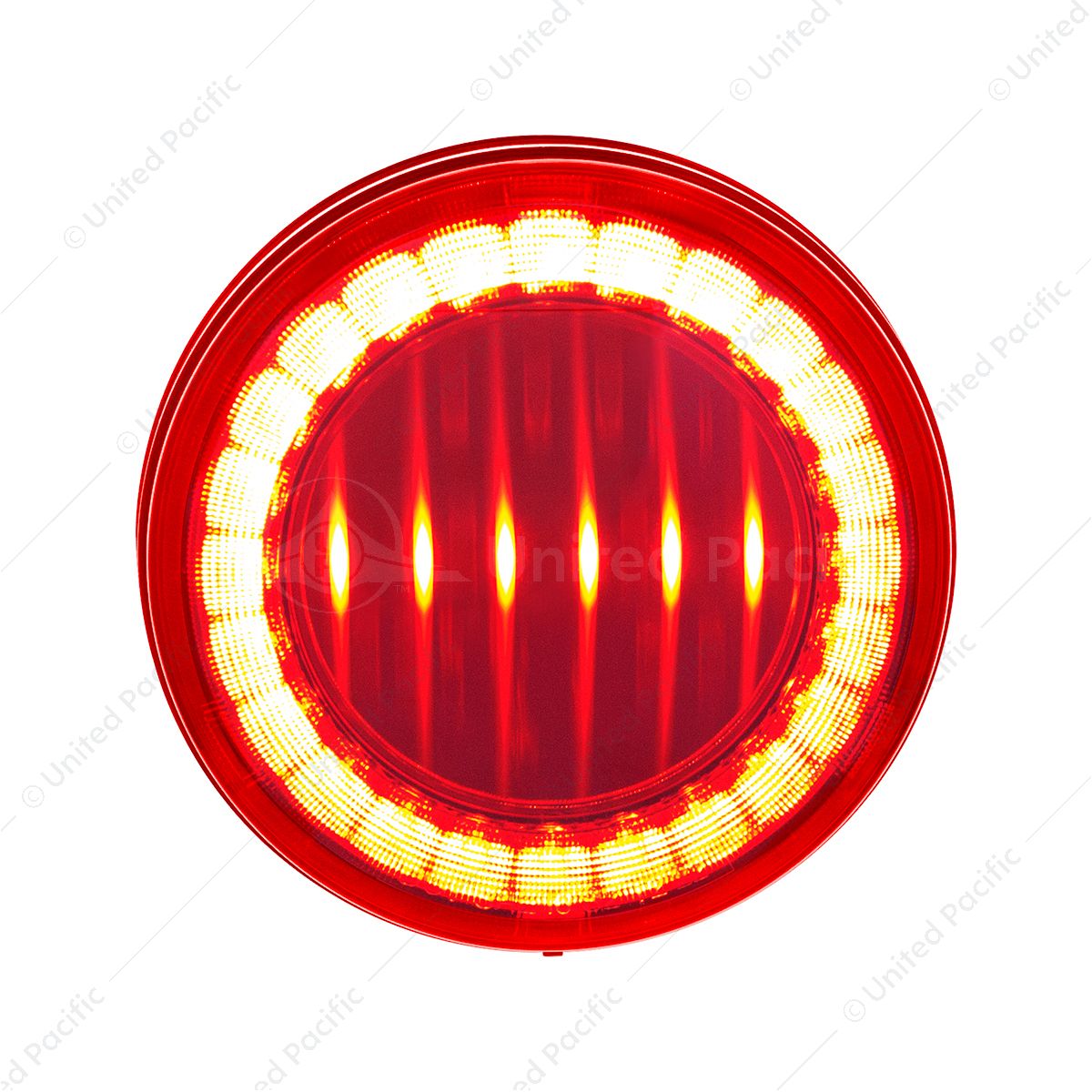 30 LED 4" Round Lumos Light I-Series (Stop, Turn & Tail) - Red LED/Red Lens