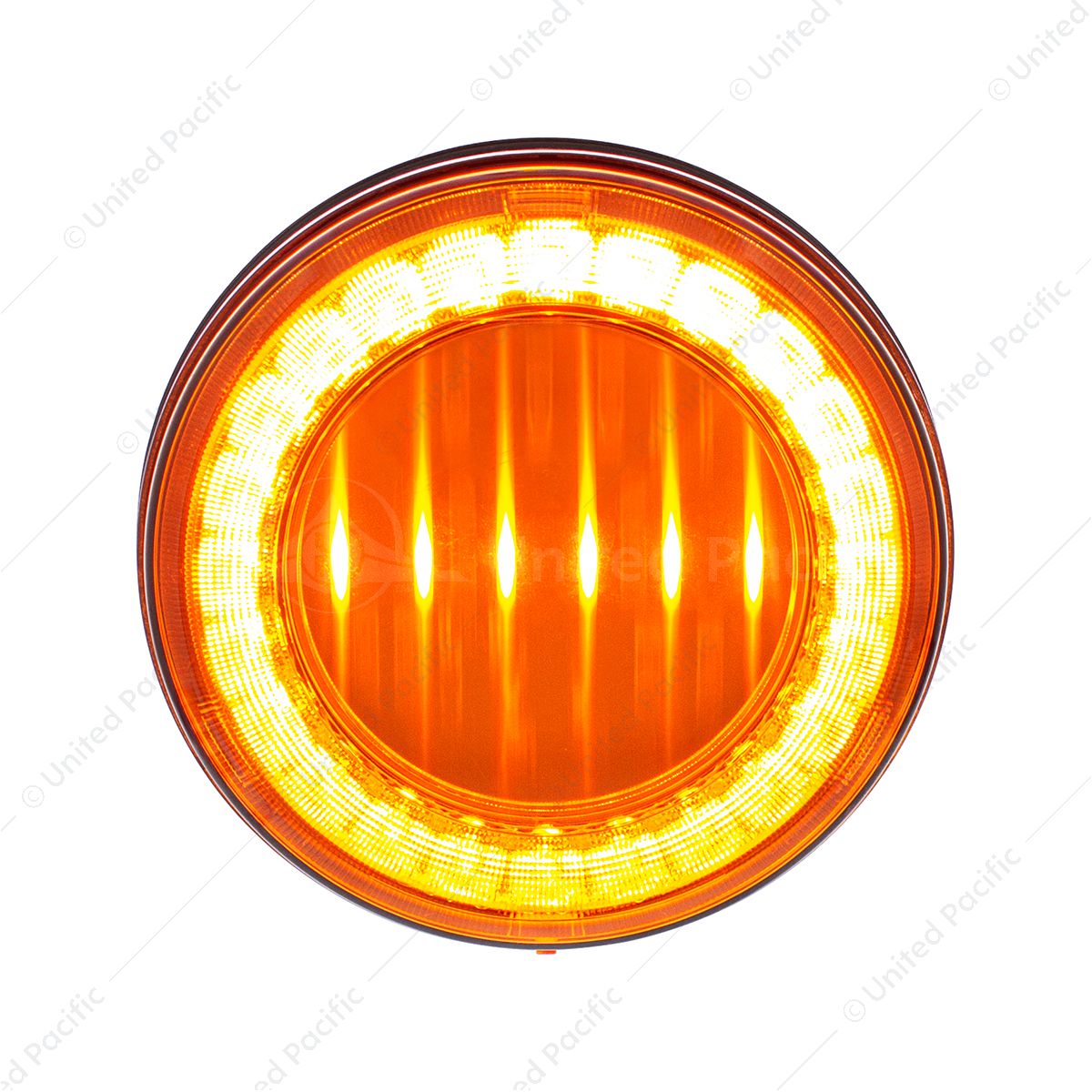 30 LED 4" Round Lumos Light I-Series (Turn Signal) - Amber LED/Amber Lens