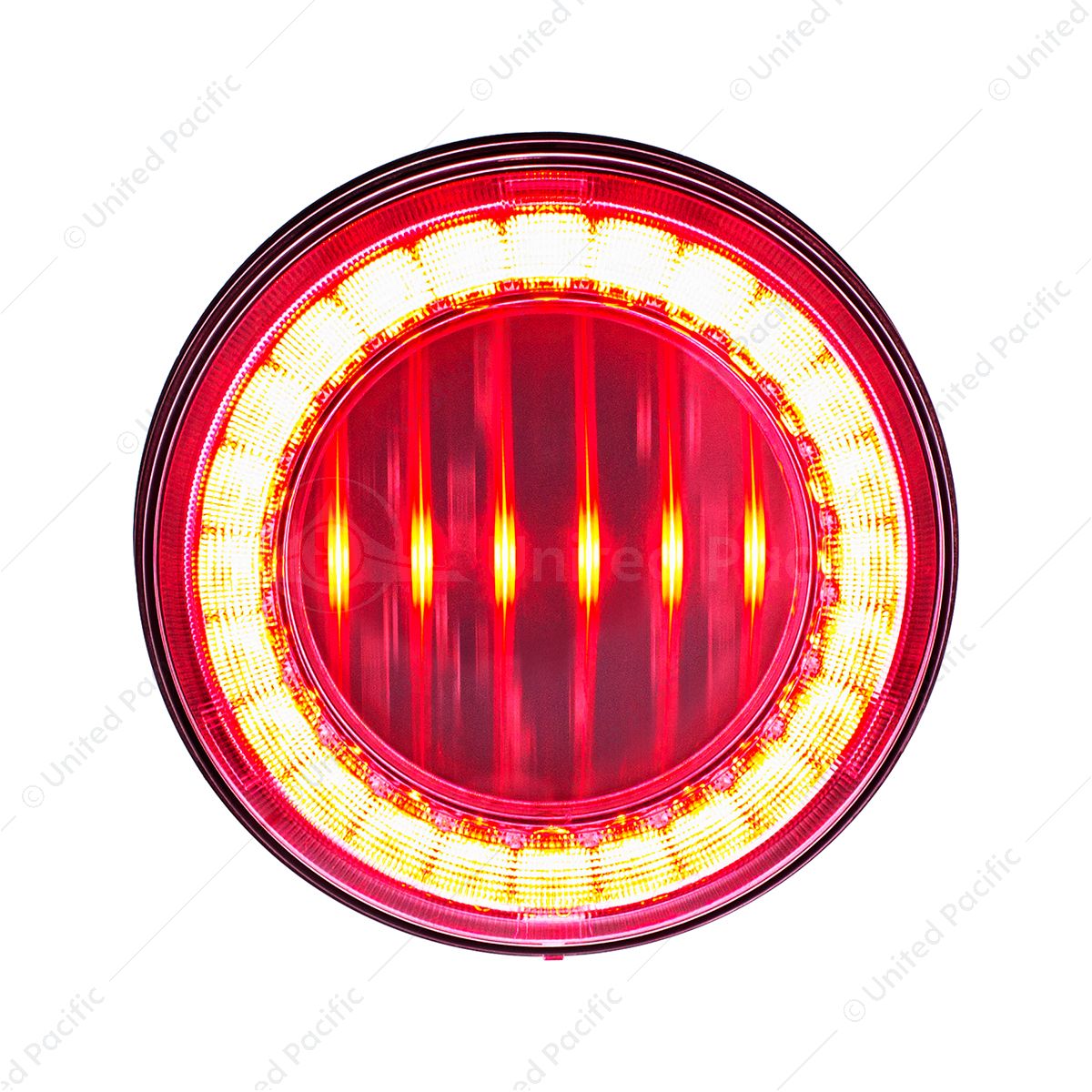 30 LED 4" Round Lumos Light I-Series (Stop, Turn & Tail) - Red LED/Clear Lens