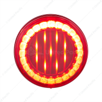 33 LED 4" Round Lumos Light X-Series (Stop, Turn & Tail) - Red LED/Red Lens