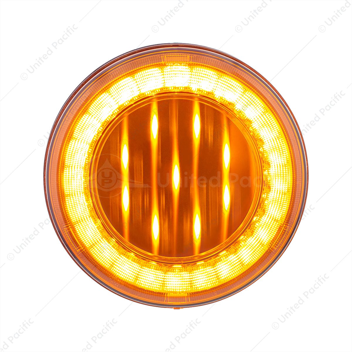 33 LED 4" Round Lumos Light X-Series (Turn Signal) - Amber LED/Amber Lens