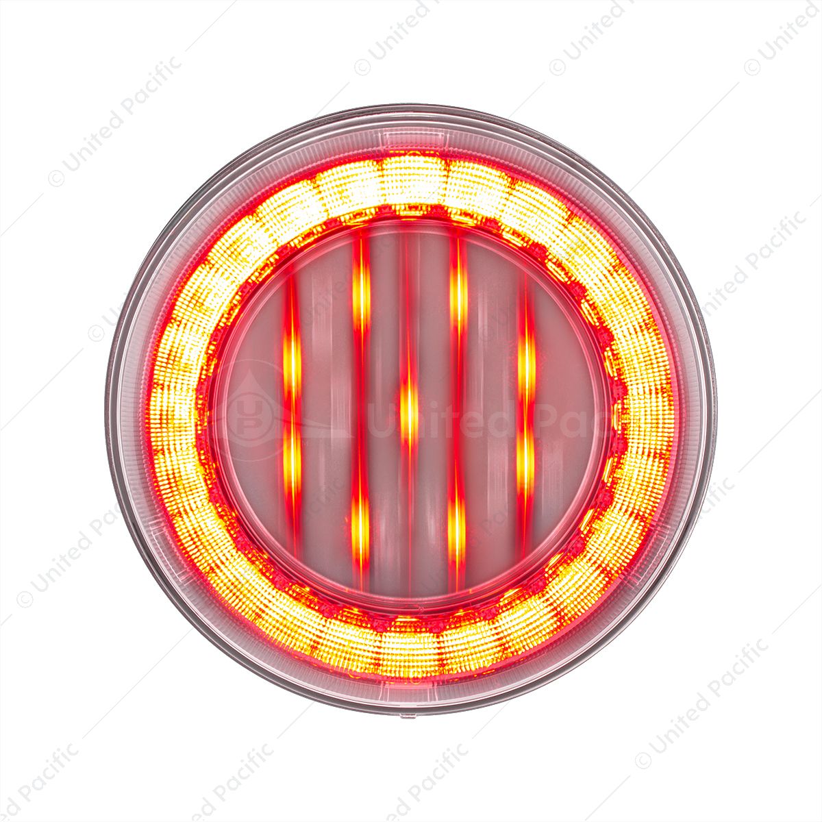 33 LED 4" Round Lumos Light X-Series (Stop, Turn & Tail) - Red LED/Clear Lens