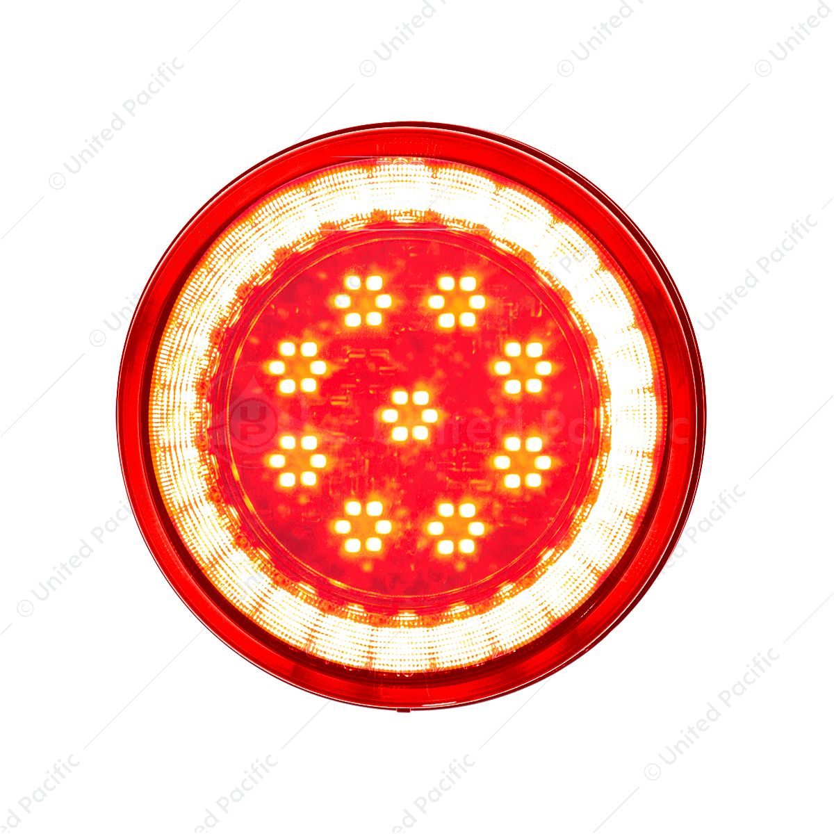 33 LED 4" Round Lumos Light S-Series (Stop, Turn & Tail) - Red LED/Red Lens