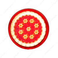 33 LED 4" Round Lumos Light S-Series (Stop, Turn & Tail) - Red LED/Red Lens
