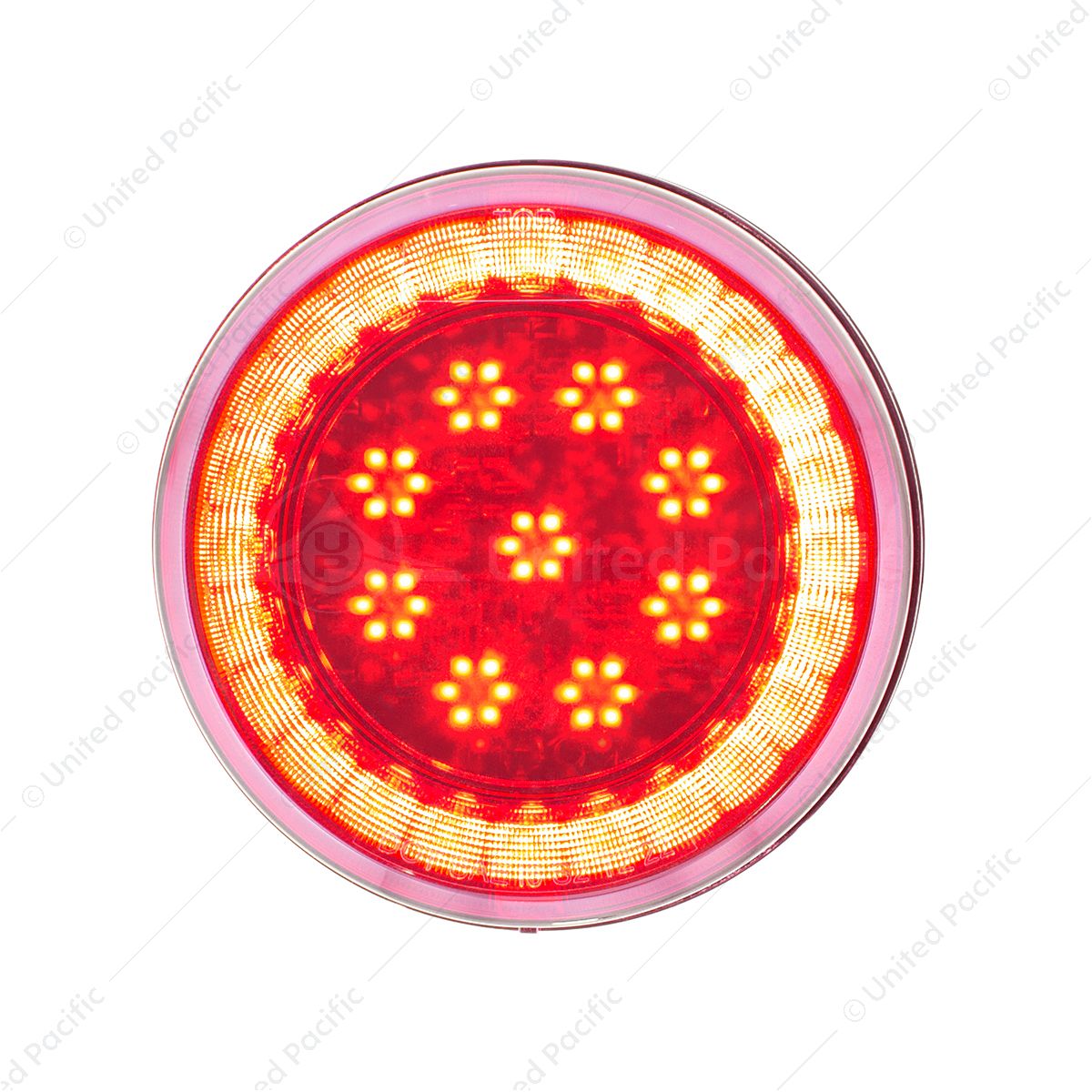 33 LED 4" Round Lumos Light S-Series (Stop, Turn & Tail) - Red LED/Clear Lens