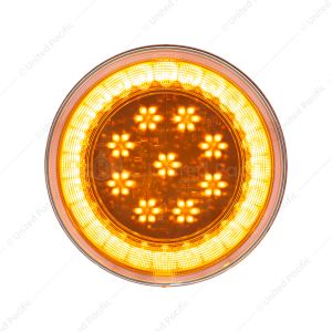 33 LED 4" Round Lumos Light S-Series (Turn Signal) - Amber LED/Clear Lens