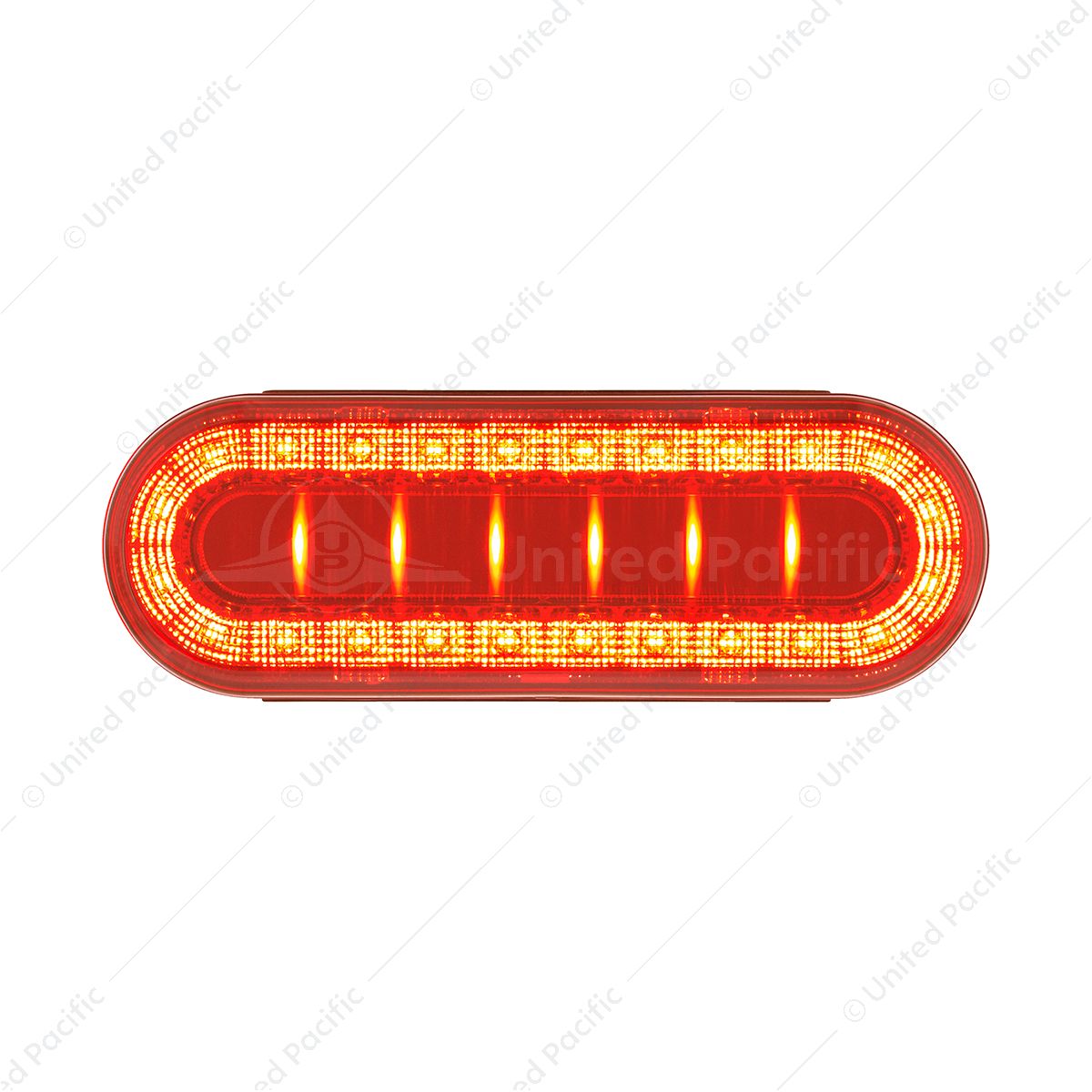 30 LED 6" Oval Lumos Light I-Series (Stop, Turn & Tail) - Red LED/Red Lens