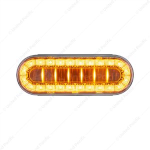 30 LED 6" Oval Lumos Light I-Series (Turn Signal) - Amber LED/Clear Lens