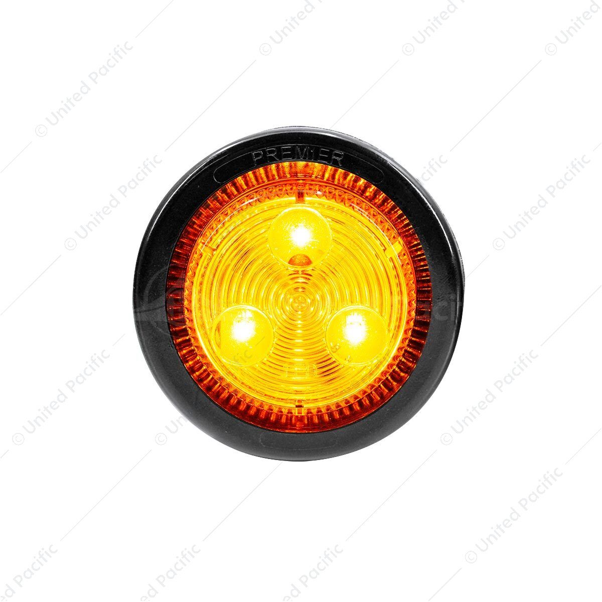 3 LED 2" Round Low Profile Light Kit (Clearance/Marker) - Amber LED/Lens