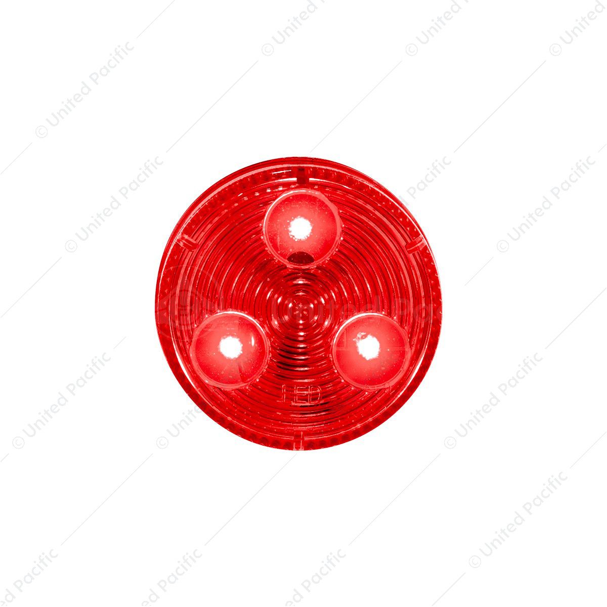 3 LED 2" Round Low Profile Light (Clearance/Marker) -Red LED/Lens (Bulk)