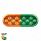 13 LED 6" Oval Double Fury Light (Turn Signal)-Amber & Green LED/Clear Lens