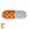 13 LED 6" Oval Double Fury Light (Turn Signal)-Amber & White LED/Clear Lens