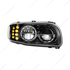 High Power LED Headlight With 8 LED Turn & 4 LED Position Light For 2008-2024 Peterbilt 389