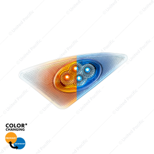 Double Fury 4 LED Fender Signal Light For 2008-2017 Kenworth T660-Amber & Blue LED, Driver