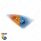 Double Fury 4 LED Fender Signal Light For 2008-2017 Kenworth T660-Amber & Blue LED, Passenger