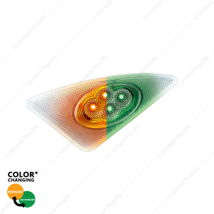 Double Fury 4 LED Fender Signal Light For 2008-2017 Kenworth T660-Amber & Green LED, Driver