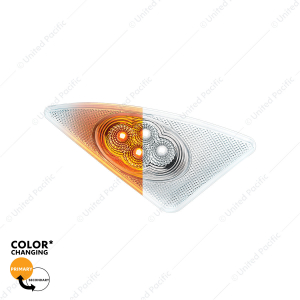 Double Fury 4 LED Fender Signal Light For 2008-2017 Kenworth T660-Amber & White LED, Passenger