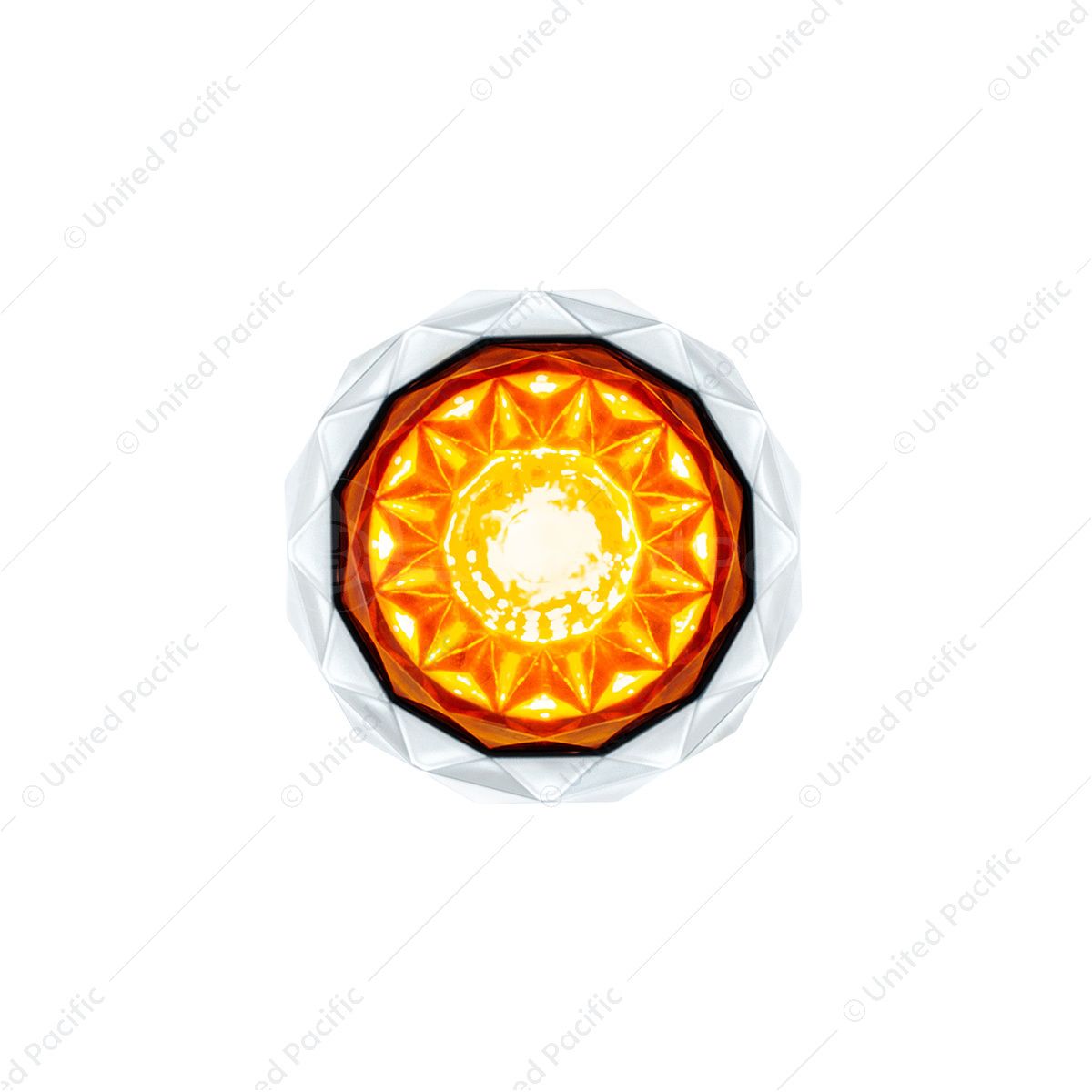 2 LED Dual Function Mini Crystal Watermelon Light (Clearance/Marker)-Amber LED/Amber Lens