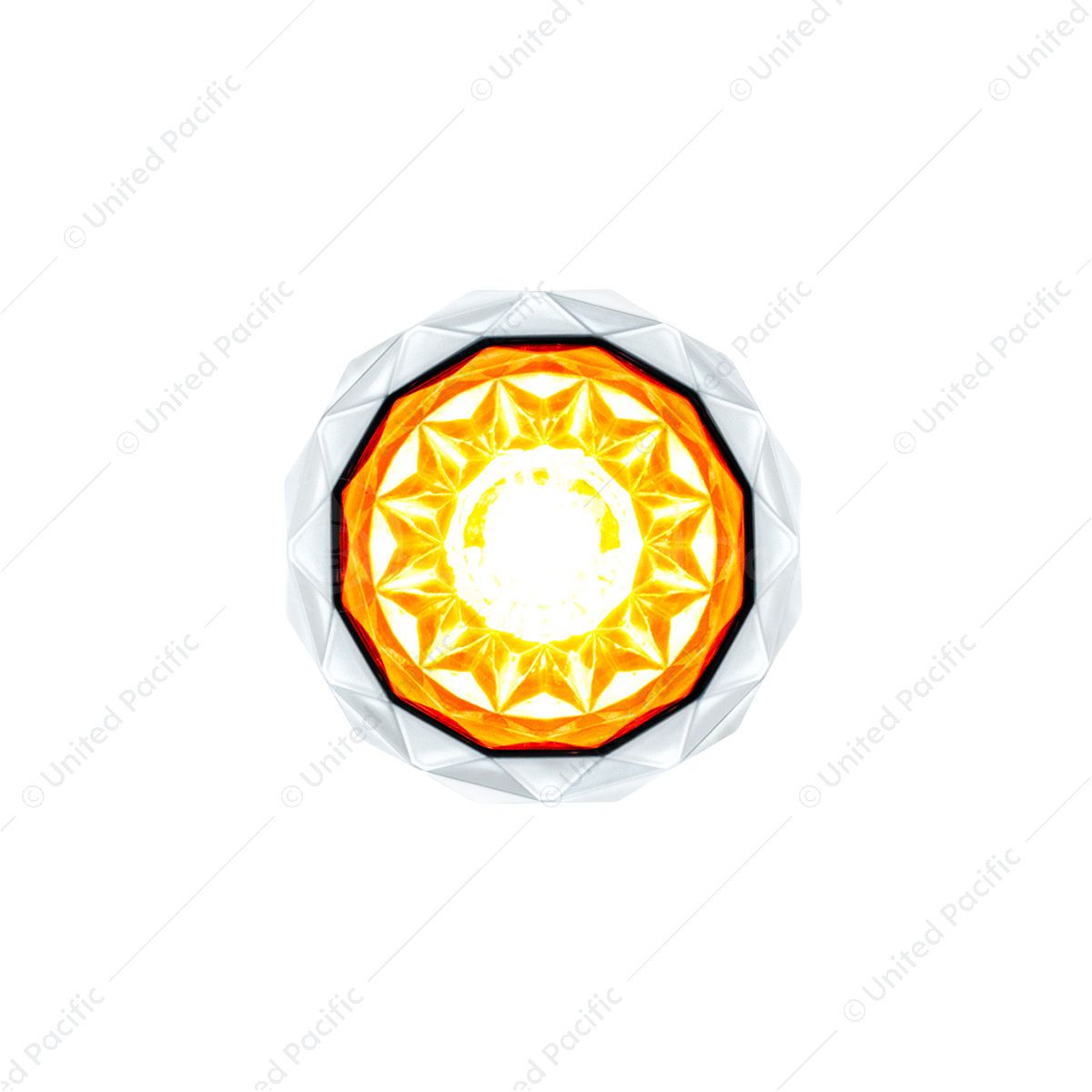 2 LED Dual Function Mini Crystal Watermelon Light (Clearance/Marker)-Amber LED/Clear Lens