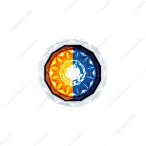 Double Fury 4 LED Dual Function 1-1/8" Crystal Watermelon Light-Amber & Blue LED