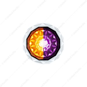 Double Fury 4 LED Dual Function 1-1/8" Crystal Watermelon Light-Amber & Purple LED