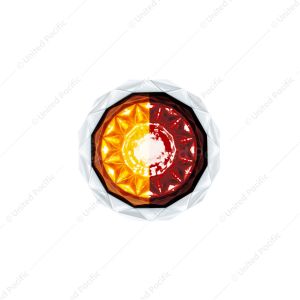 Double Fury 4 LED Dual Function 1-1/8" Crystal Watermelon Light-Amber & Red LED