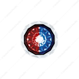 Double Fury 4 LED Dual Function 1-1/8" Crystal Watermelon Light-Red & Blue LED