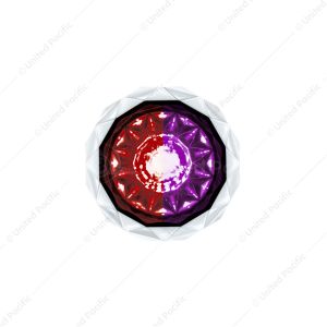 Double Fury 4 LED Dual Function 1-1/8" Crystal Watermelon Light-Red & Purple LED