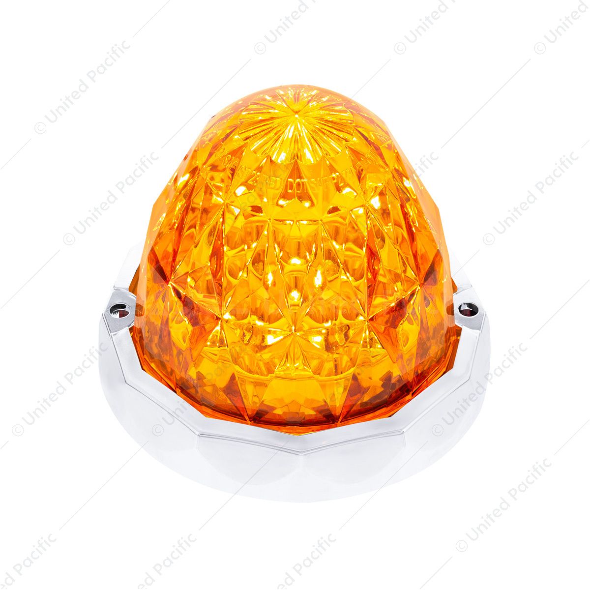 19 LED Dual Function Crystal Watermelon Light Kit With Bezel-Amber LED/Amber Lens