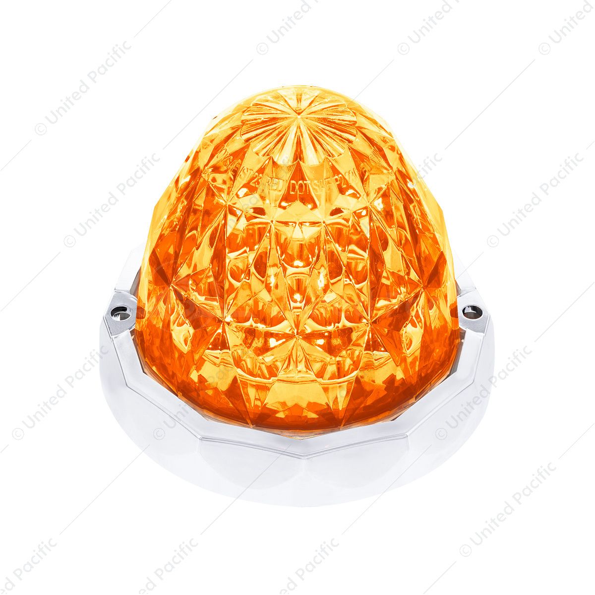 19 LED Dual Function Crystal Watermelon Light Kit With Bezel-Amber LED/Clear Lens