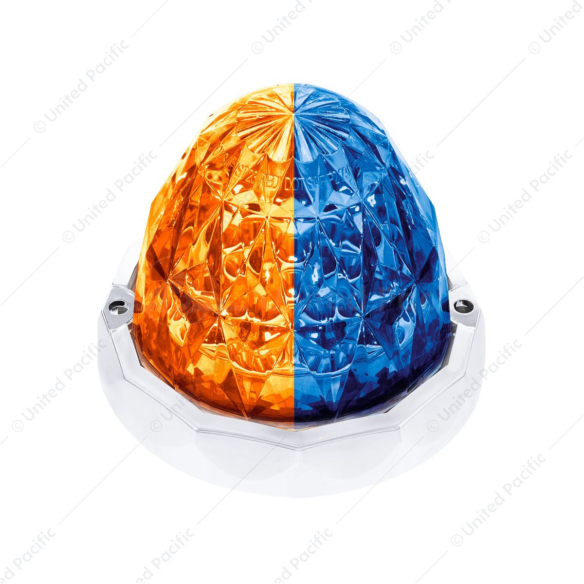 Double Fury 19 LED Dual Function Crystal Watermelon Light Kit With Bezel-Amber & Blue LED/Clear Lens