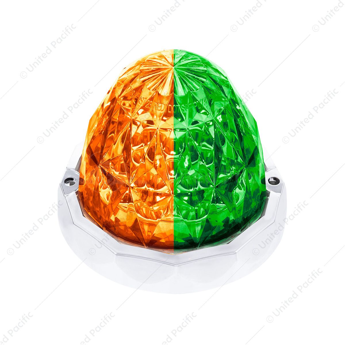 Double Fury 19 LED Dual Function Crystal Watermelon Light Kit With Bezel-Amber & Green LED/Clear Len