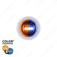 Double Fury 2 LED 3/4" Mini Dual Function Clearance/Marker Light-Amber & Blue LED/Clear Lens