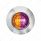2 LED 3/4" Mini Dual Function Double Fury Light (Clearance/Marker) - Amber & Purple LED/Clear Lens