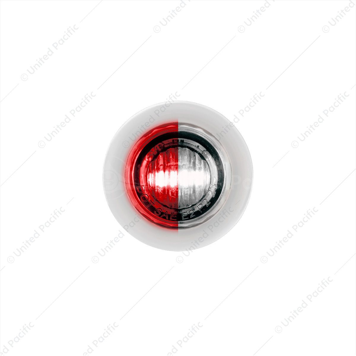 2 LED 3/4" Mini Dual Function Double Fury Light (Clearance/Marker) - Red & White LED/Clear Lens