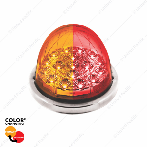 17 LED Watermelon Dual Function Double Fury Light Flush Mount Kit With Low Profile SS Bezel