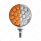 Double Fury 38 LED Reflector Double Face Turn Signal Light-Amber, Red, & White LED