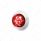 6 LED Dual Function 1-1/4" Watermelon Light W/ Stainless Steel Bezel(Clearance/Marker)-Red LED/Red L
