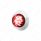 6 LED Dual Function 1-1/4" Watermelon Light W/ Stainless Steel Bezel(Clearance/Marker)-Red LED/Clear