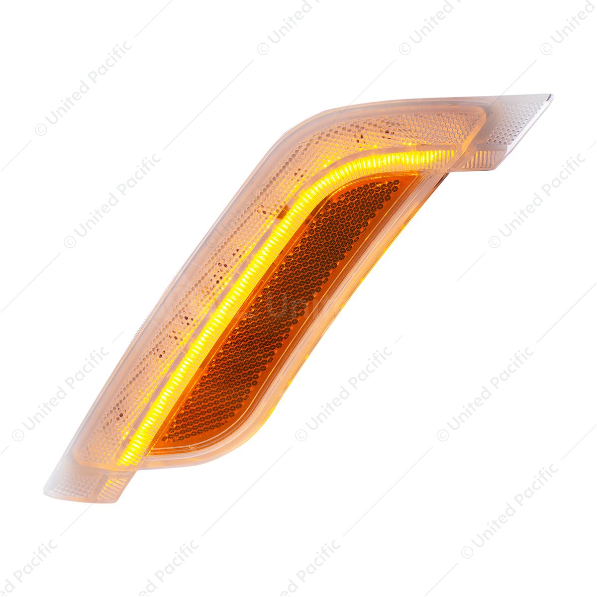 12 Amber LED Fender Turn Signal Light For Peterbilt 579 (2012-2021) & 587 (2012-2018)- Driver, Clear