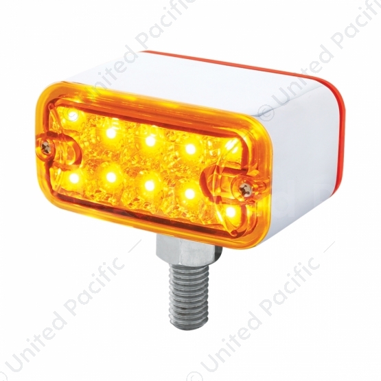 20 LED Dual Function Reflector Double Face Light - T-Mount -Amber & Red LED/Amber & Red Lens