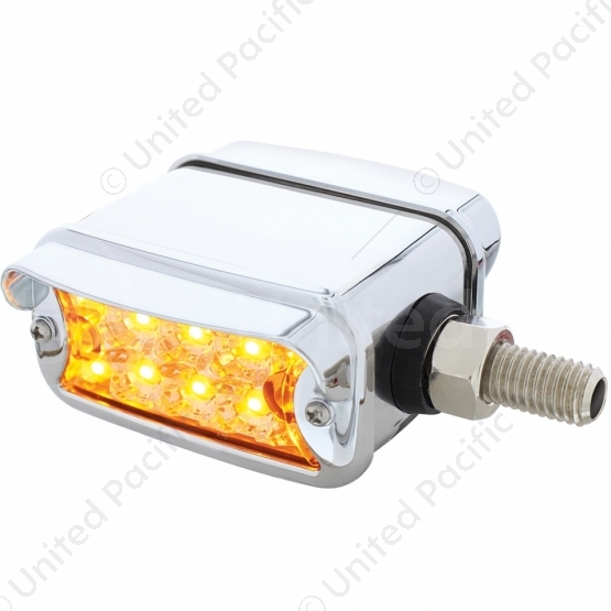 20 LED Dual Function Reflector Double Face Light W/Visor - Horizontal Mount -Amber & Red LED/Clear L