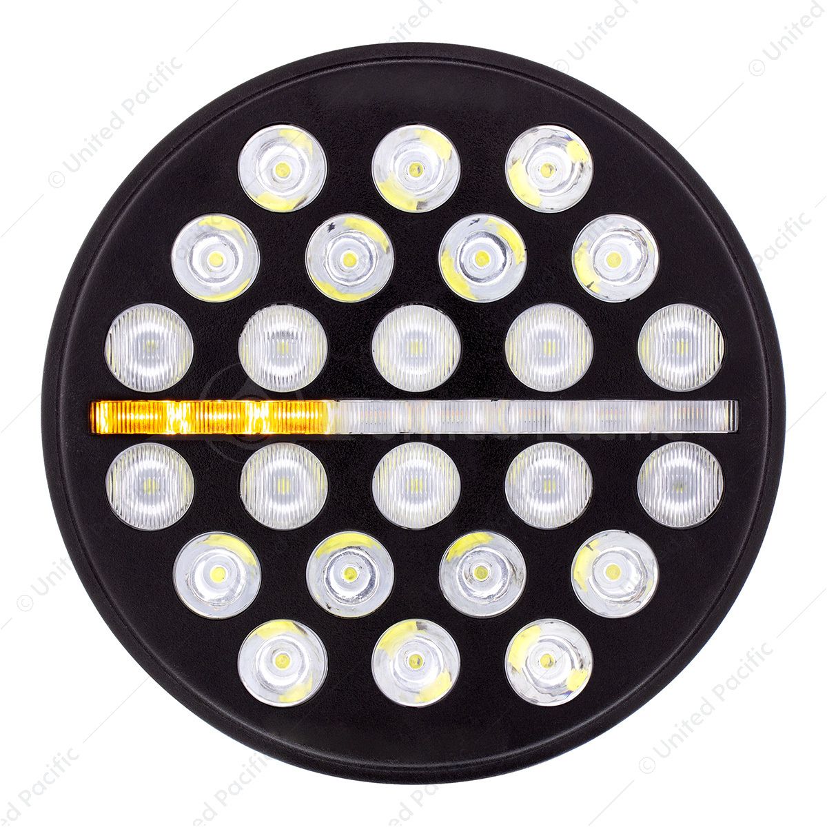 ULTRALIT - 24 High Power LED 7" Headlight With Dual Color LED Position Light Bar