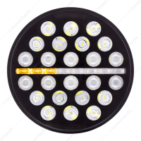 ULTRALIT - 24 High Power LED Circular Light With Dual Color LED Position Light Bar