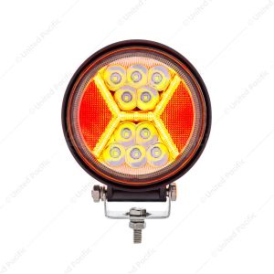 4.5" 24 High Power LED Work Light With "X" Red Light Guide