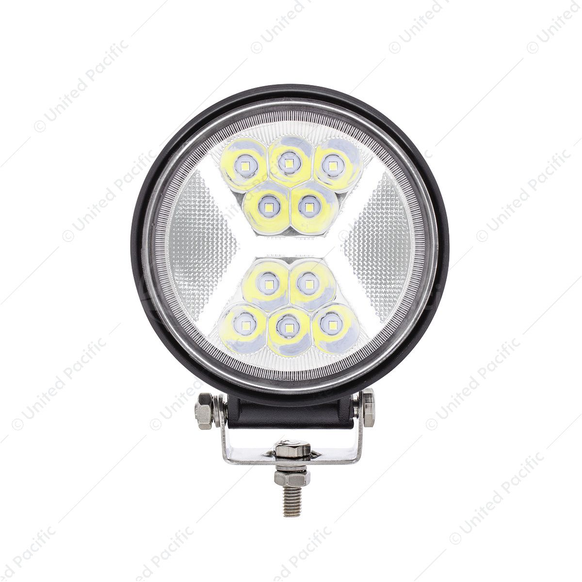 4.5" 24 High Power LED Work Light With "X" White Light Guide
