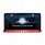 Black License Plate Frame With 14 LED 12" Light Bar - Red LED/Red Lens