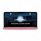 Black License Plate Frame With 24 LED 12" GloLight Bar - Red LED/Clear Lens